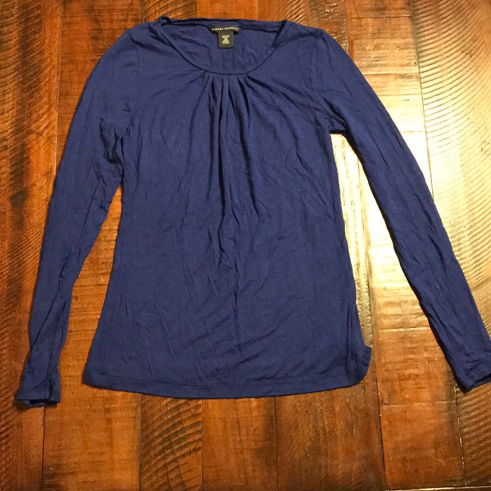 BANANA REPUBLIC Stretchy Petite Royal Blue Top